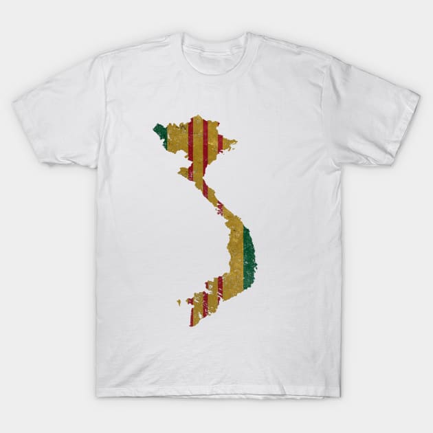 Viet Nam Campaign Ribbon Vietnam War Country Vintage Design T-Shirt by DesignedForFlight